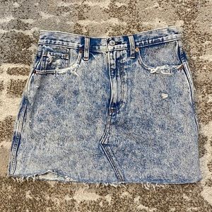 Abercrombie & Fitch Acid Wash Jean Miniskirt